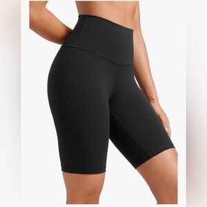 CRZ YOGA Butterluxe Black High Rise Biker Shorts 8”